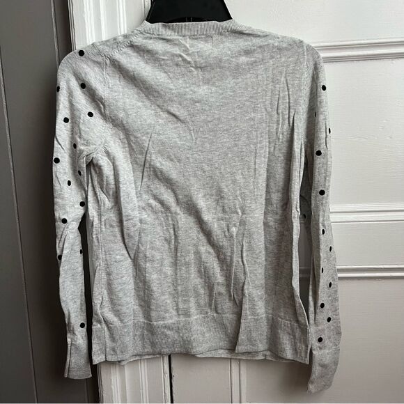 Old Navy Gray & Black Polka Dot Button-Down 100% Cotton Cardigan Sweater S - Picture 3 of 3